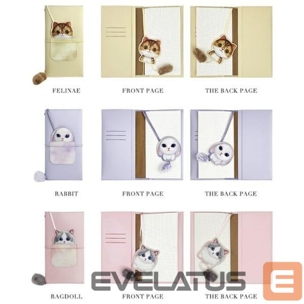 Citas preces Nimmy Nimmy Big Eyed Pet 2.0 Rabbit 2-in-1 Notebook + Pen Set - Purple