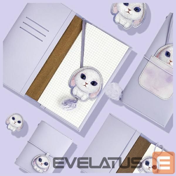 Citas preces Nimmy Nimmy Big Eyed Pet 2.0 Rabbit 2-in-1 Notebook + Pen Set - Purple