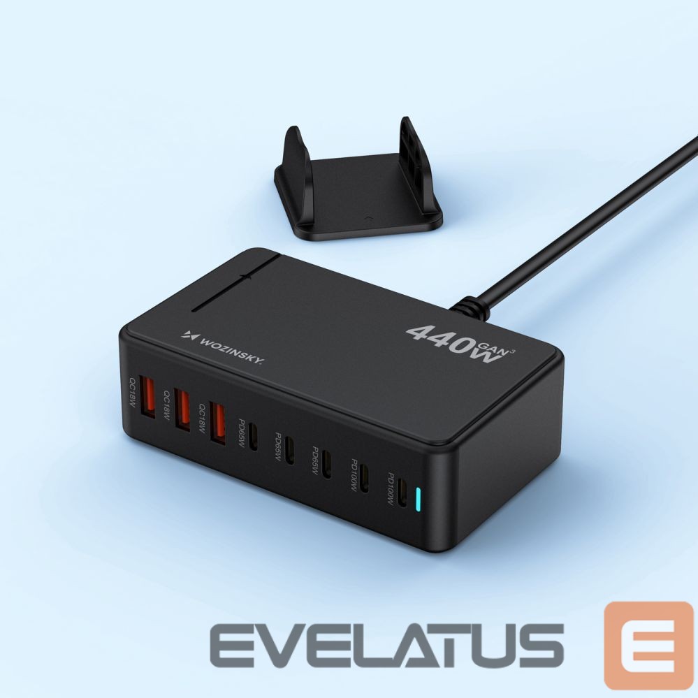 Citas preces Wozinsky Wozinsky 240W GaN QC3 Charging Station - Black