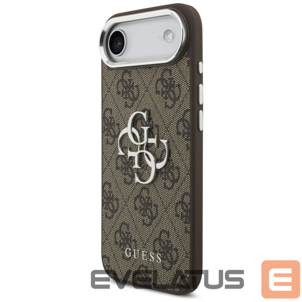 Citas preces Guess Guess 4G Big 4G Classic Logo case for iPhone 17 Air - brown and silver