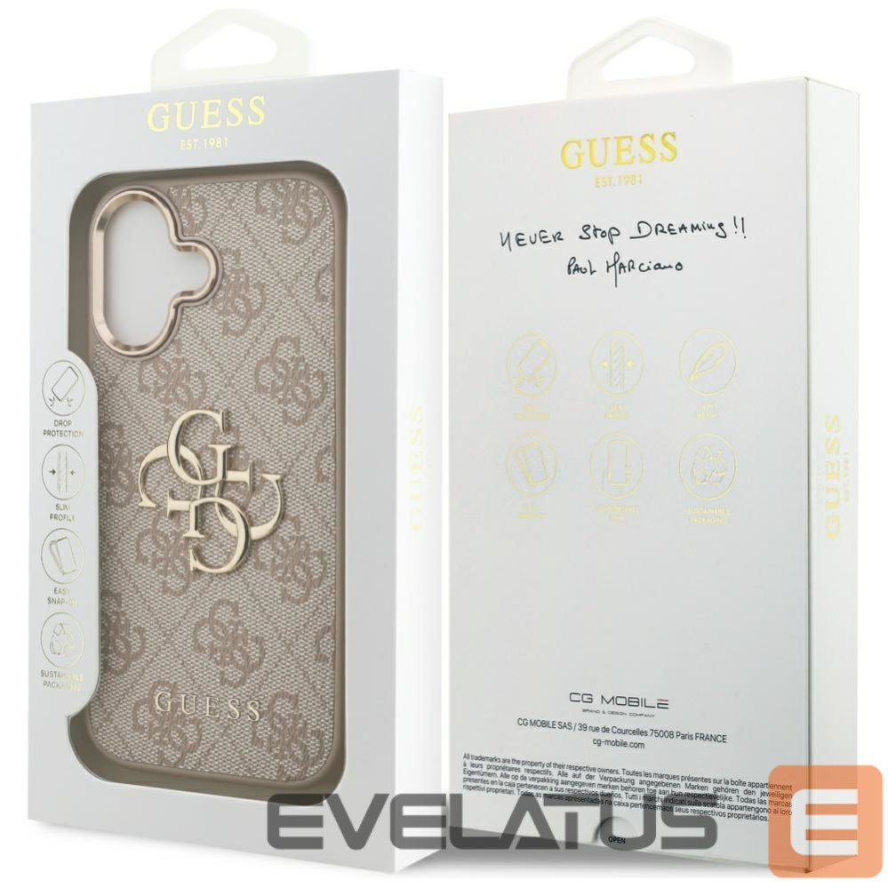 Citas preces Guess Guess 4G Big 4G Classic Logo Case for iPhone 17 - Rose Gold