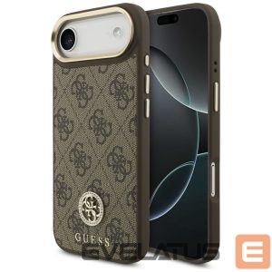 Citas preces Guess  Guess 4G Strass Logo MagSafe Case for iPhone Air - Brown 