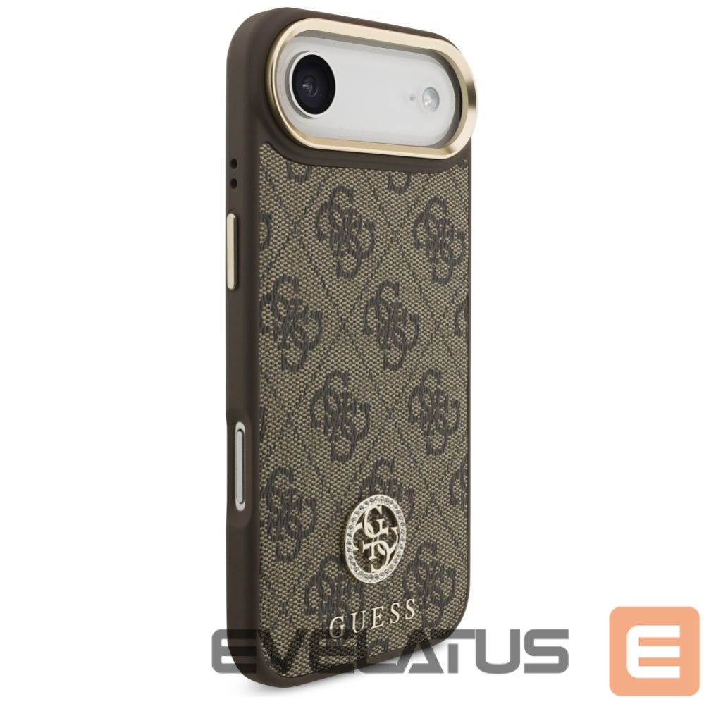 Citas preces Guess Guess 4G Strass Logo MagSafe Case for iPhone Air - Brown