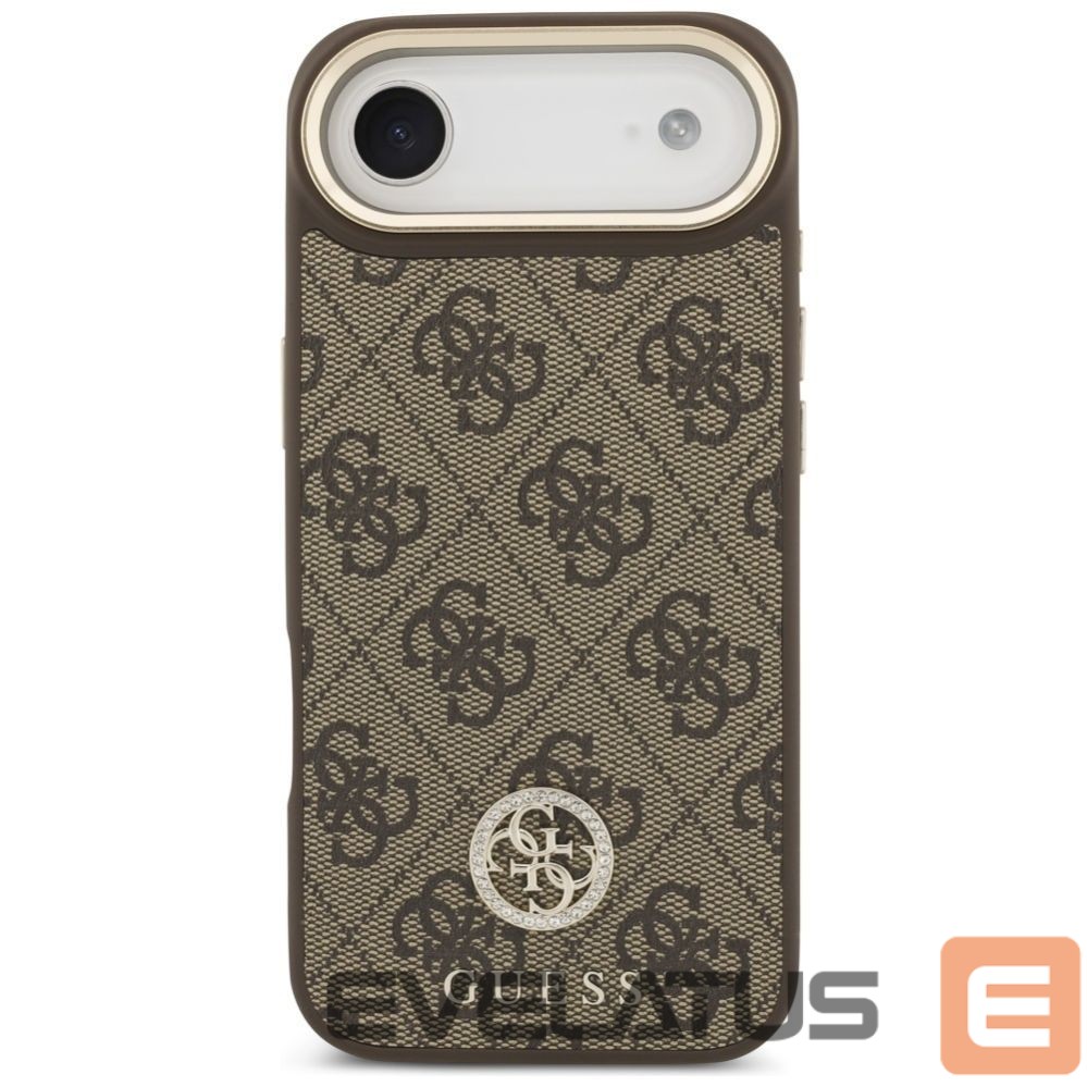 Citas preces Guess Guess 4G Strass Logo MagSafe Case for iPhone Air - Brown