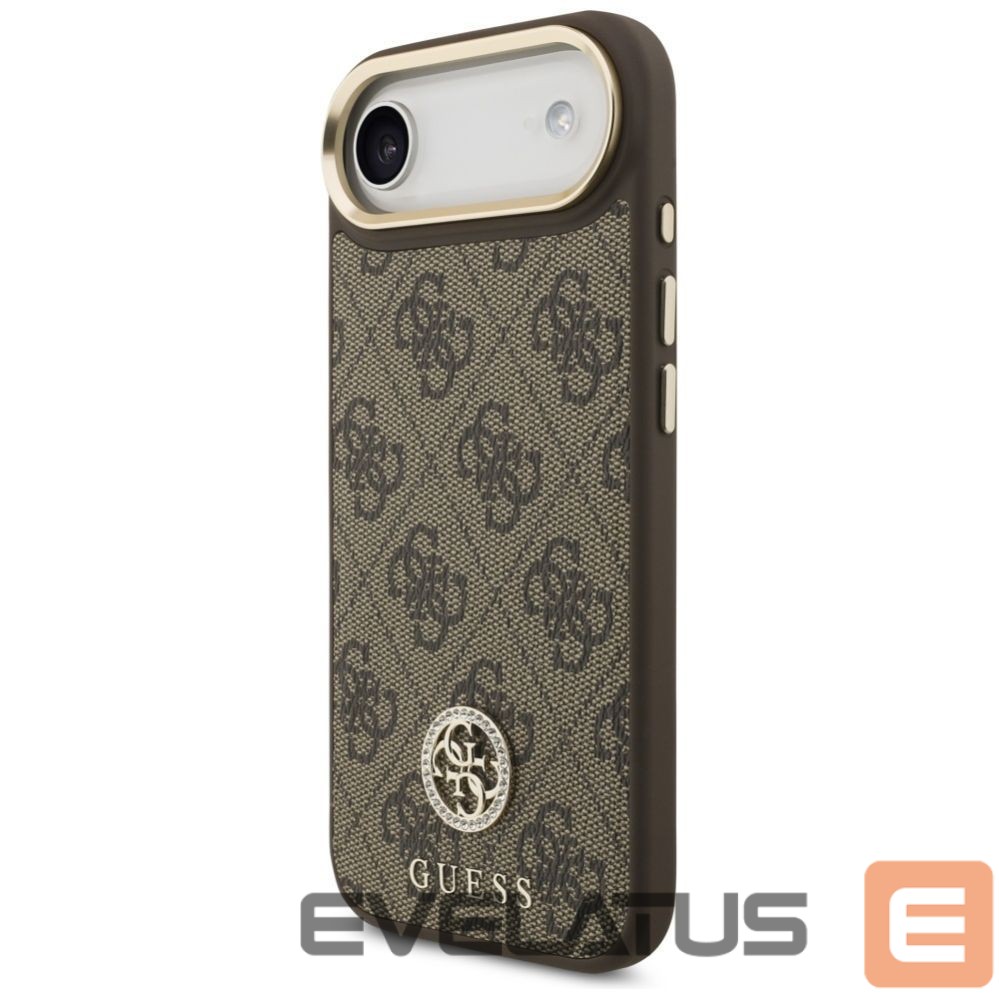Citas preces Guess Guess 4G Strass Logo MagSafe Case for iPhone Air - Brown