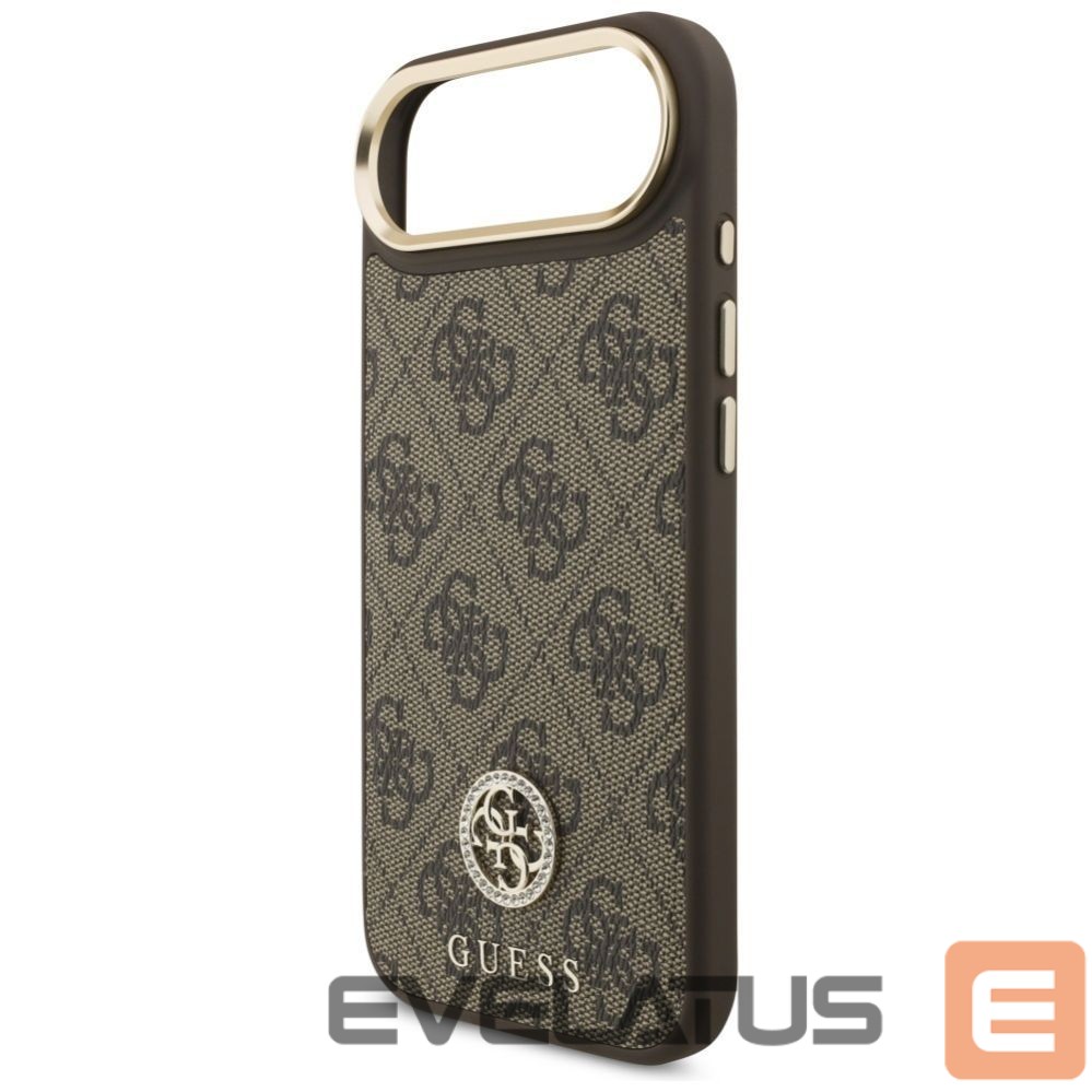 Citas preces Guess Guess 4G Strass Logo MagSafe Case for iPhone Air - Brown