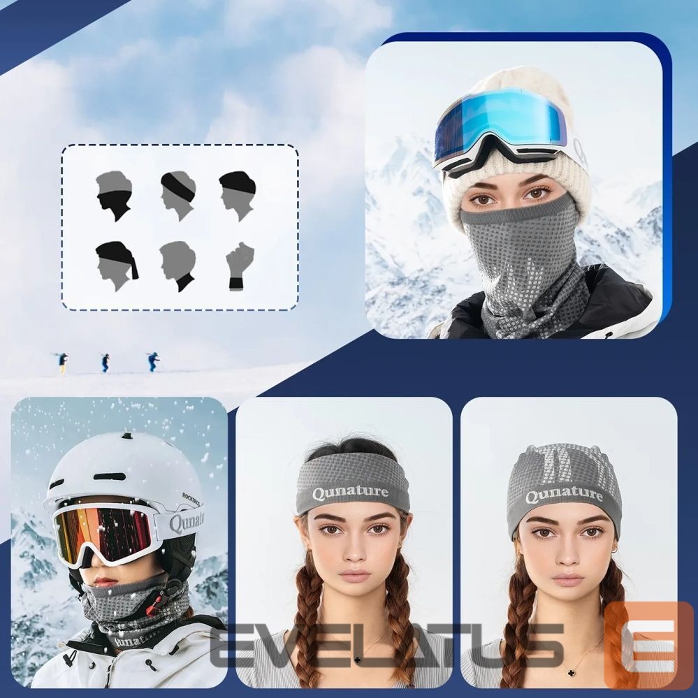 Citas preces Rockbros Qunature 11230014001 ski scarf, sports bandana, universal size - gray