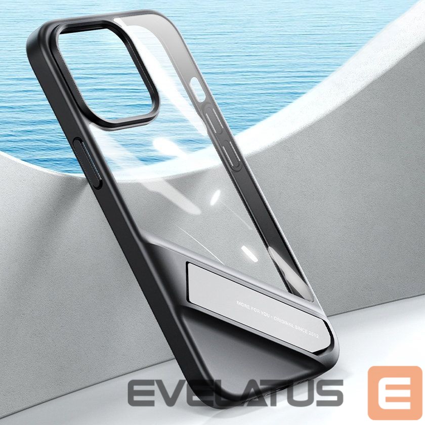 Aizmugurējais vāciņš Ugreen Ugreen Fusion Kickstand Case iPhone 13 Pro Hard Cover with Gel Frame and Stand black (90153)