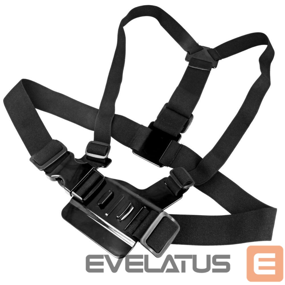 Cits mobilo telefonu aksesuārs Hurtel GoPro Chest Strap set of accessories 5in1 for GoPro, DJI, Insta360, SJCam, Eken sports cameras (GoPro 5 in 1 chest strap)