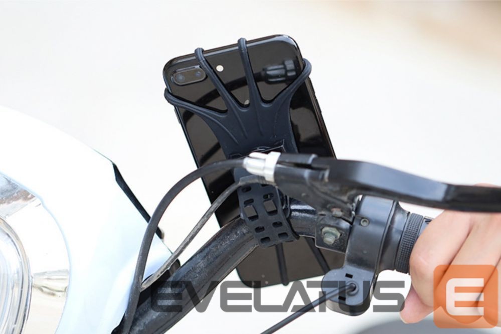 Auto turētājs Hurtel Swivel silicone bike holder with replaceable head - black