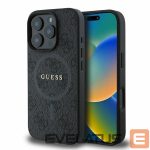 Aizmugurējais vāciņš Guess  Guess 4G Ring Classic Logo MagSafe case for iPhone 16 Pro Max - black 