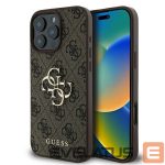 Cits mobilo telefonu aksesuārs Guess  Guess 4G Big Logo iPhone 16 Pro Max Case - Brown 