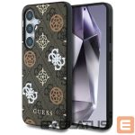 Citas preces Guess  Guess 4G Printed Colored Peony Pattern MagSafe case for Samsung Galaxy S25 brown 