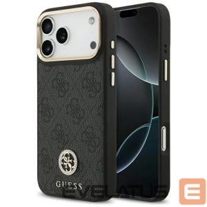 Citas preces Guess  Guess 4G Strass Logo MagSafe Case for iPhone 17 Pro Max - Black 
