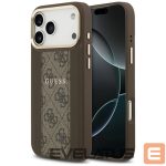 Citas preces Guess  Guess 4G Stripe MagSafe case for iPhone 17 Pro Max - brown 