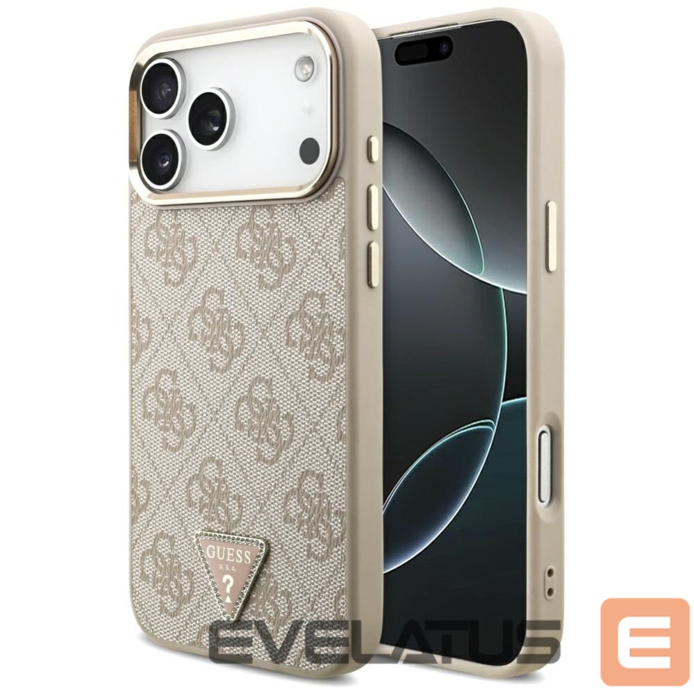 Citas preces Guess Guess 4G Triangle Logo MagSafe Case for iPhone 17 Pro Max - Rose Gold