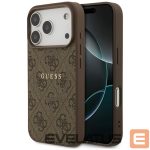 Citas preces Guess  Guess 4G Ring Classic Logo MagSafe Case for iPhone 17 Pro - Brown 