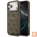 Citas preces Guess  Guess 4G Ring Classic Logo MagSafe Case for iPhone 17 Pro Max - Brown 