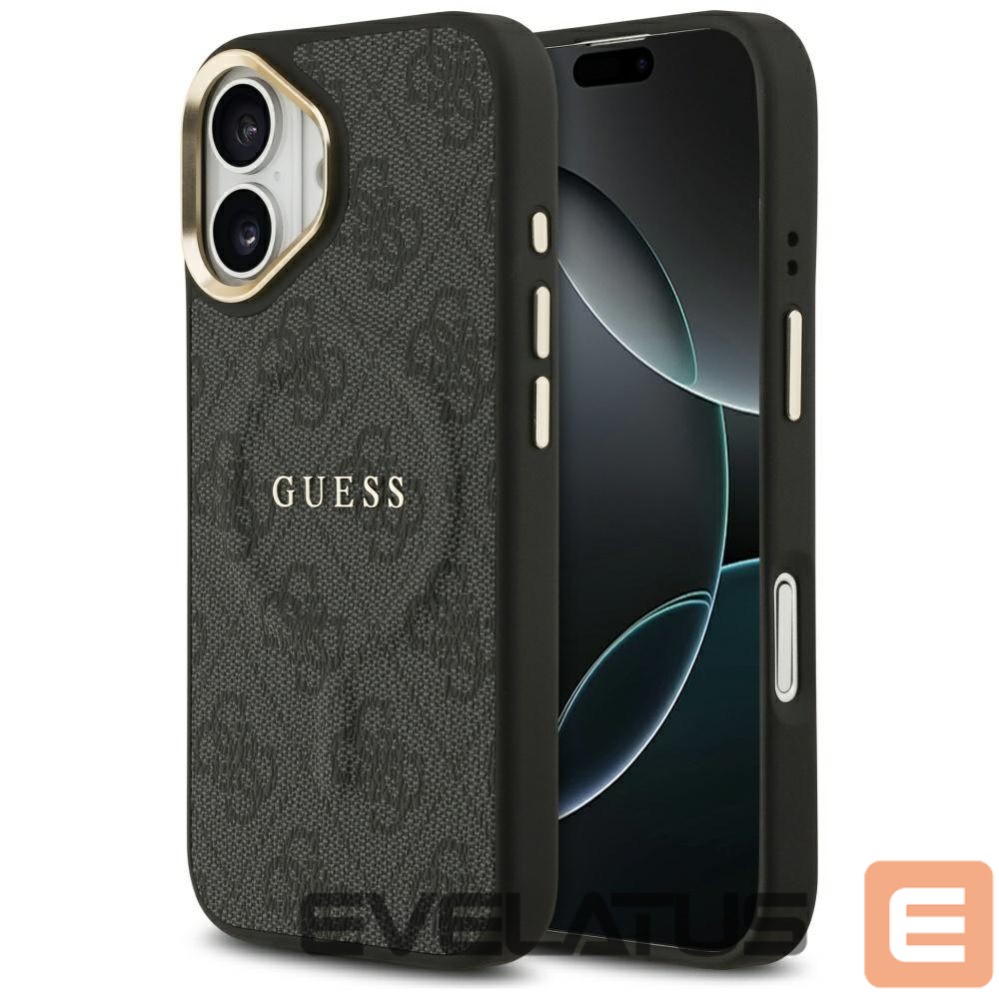 Citas preces Guess Guess 4G PU Classic Logo MagSafe case for iPhone 17 - black
