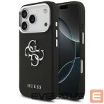 Citas preces Guess  Guess Grained Big 4G Classic Logo case for iPhone 17 Pro - black 