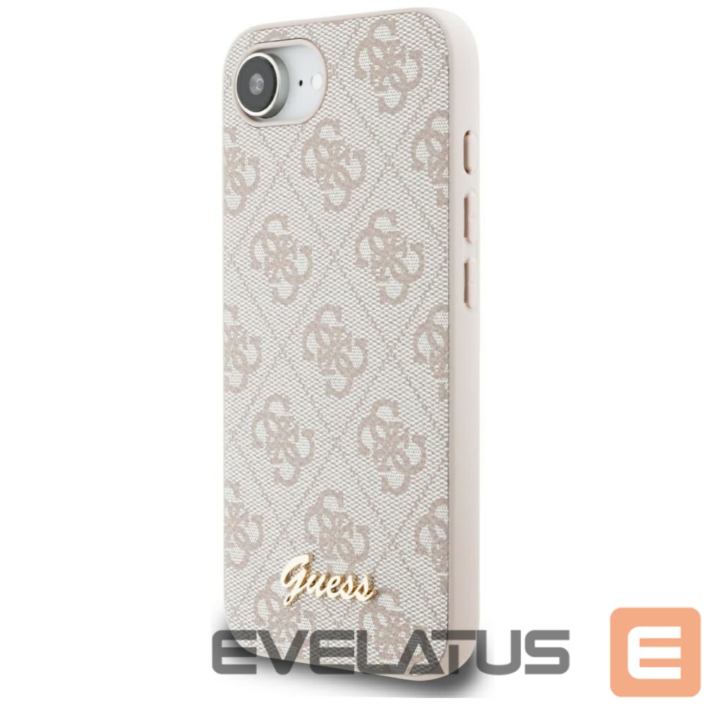 Citas preces Guess Guess 4G Script Logo MagSafe iPhone 16e Case - Pink