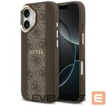 Citas preces Guess  Guess 4G Stripe MagSafe case for iPhone 17 - brown 