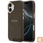 Citas preces Guess  Guess Peony Hot Stamp MagSafe Case for iPhone 17 - Brown 