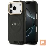 Citas preces Guess  Guess Peony Hot Stamp MagSafe Case for iPhone 17 Pro - Black 