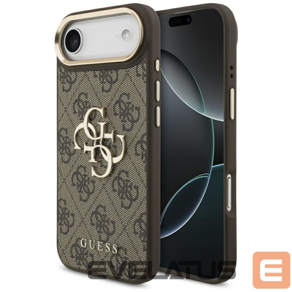 Citas preces Guess Guess 4G Big 4G Classic Logo Case for iPhone Air - Brown and Gold
