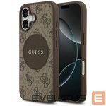 Citas preces Guess  Guess 4G Circle Classic Logo MagSafe case for iPhone 17 - brown 