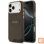 Citas preces Guess  Guess Peony Hot Stamp MagSafe Case for iPhone 17 Pro Max - Brown 