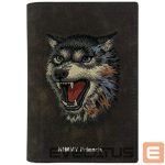 Citas preces Nimmy  Nimmy Raptor Wolf Passport/Wallet Case - Brown 