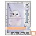 Citas preces Nimmy  Nimmy Big Eyed Pet 2.0 Rabbit 2-in-1 Notebook + Pen Set - Purple 