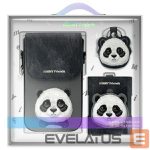 Citas preces Nimmy  Nimmy Big Eyed Pet 2.0 Panda 3-in-1 Phone Bag + Wallet + Tracker Case - Black 