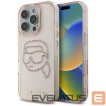 Citas preces Karl Lagerfeld  Karl Lagerfeld IML Rhinestones Karl Head Case for iPhone 16 Pro Pink 