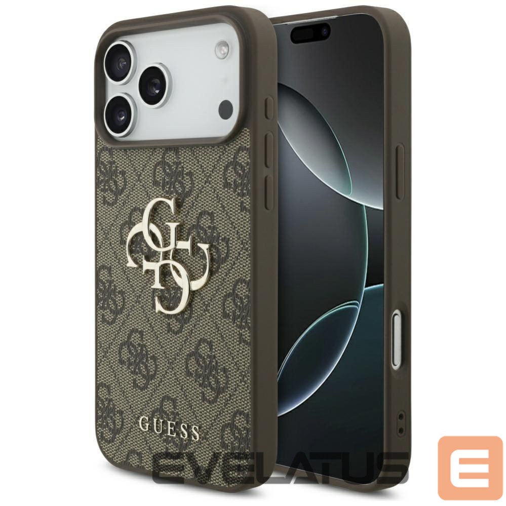Citas preces Guess Guess 4G Big Logo Case for iPhone 17 Pro Max - Brown