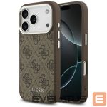 Citas preces Guess  Guess 4G Classic Logo MagSafe Case for iPhone 17 Pro Max - Brown 