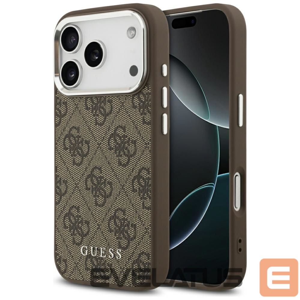 Citas preces Guess Guess 4G Classic Logo MagSafe Case for iPhone 17 Pro Max - Brown