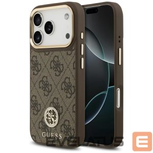 Citas preces Guess  Guess 4G Strass Logo MagSafe case for iPhone 17 Pro - brown 