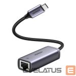 Cits mobilo telefonu aksesuārs Ugreen  Ugreen external USB Type C network adapter - RJ45 1Gbps (1000Mbps) gray (40322 CM483) 
