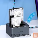 Cita datorprece Orico  Orico 6646C3-C 4-Drive Docking Station with Offline Clone Function 2.5"/3.5" SATA HDD/SSD - Gray 