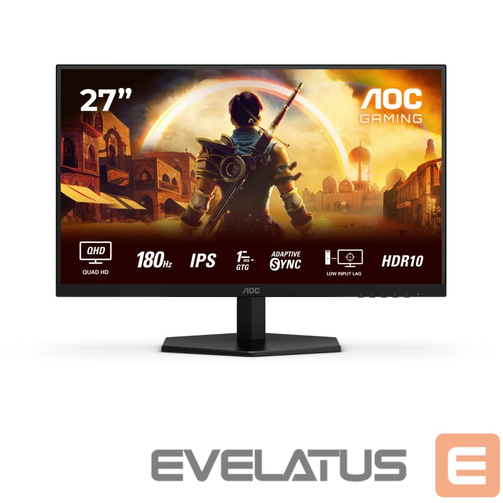 Monitors AOC Q27G42XE | 27 " | IPS | QHD | 16:9 | 180 Hz | 1 ms | 2560 x 1440 pixels | 300 cd/m² | HDMI ports quantity 2 | Black