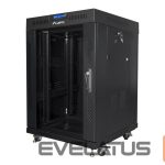 Serveri Lanberg  Rack cabinet 19" free-standing 15U/600x600 (flat pack) with glass door lCD V2, black | 