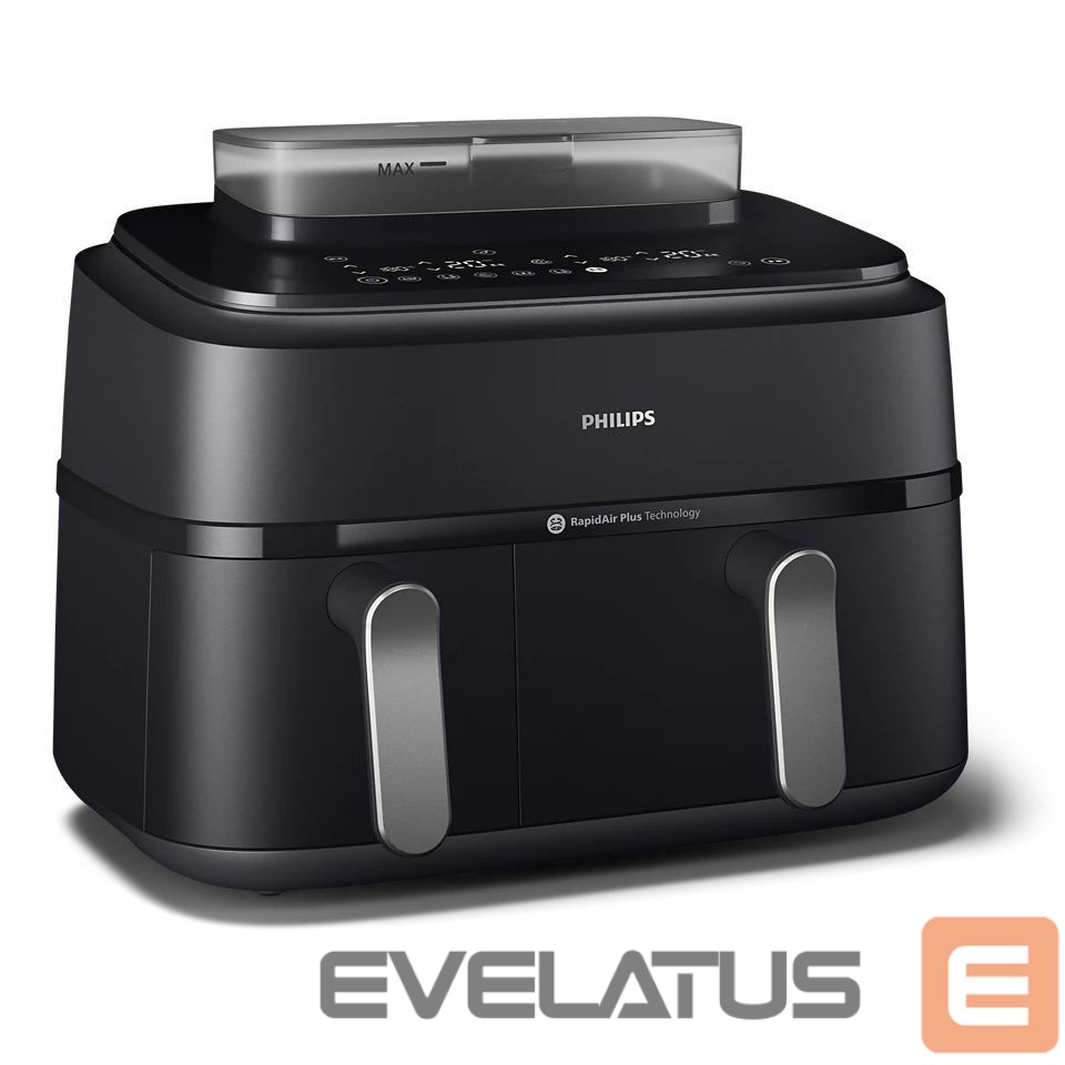 Galda grils Philips | Dual Basket Airfryer | NA551/00 5000 Series | Power 2750 W | Capacity 9 L | RapidAir Plus and Air Steam | Black