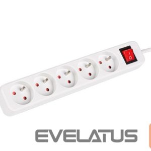 Serveri Lanberg  Cable Power Strip, 5X French Outlets with Switch, Quality-Grade Copper, 3 m | PS1-05E-0300-W 