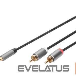 Kabelis Digitus  Audio adapter cable, 3.5 mm stereo jack to RCA | DB-510330-010-S 