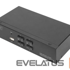Serveru  - Citi piederumi Digitus  KVM Switch, 4 Port, Single Display, 4K, HDMI | DS-12880 