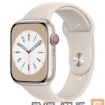 Viedpulksteni Apple  Watch Series 8 GPS 45mm Aluminium Case with Sport Band Starlight