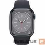 Viedpulksteni Apple  Watch Series 8 GPS 41mm Midnight Aluminium Case with Midnight Sport Band - Regular Midnight Aluminium