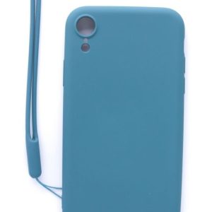 Aizmugurējais vāciņš Evelatus Apple iPhone XR Soft Touch Silicone Case with Strap Blue